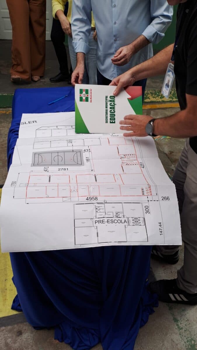 Prefeitura de São Bento do Sul inicia obras de reforma e ampliação da Escola Castelo Branco - primeira página sc